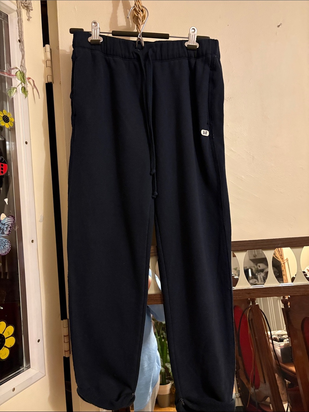 Abercrombie & Fitch Navy Drawstring Jogger Pants